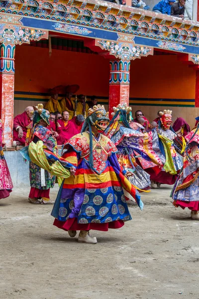 Lamayuru Gompa Ladakh India June 2015 Βουδιστικές Λαμάδες Ντυμένες Μυστικιστική — Φωτογραφία Αρχείου