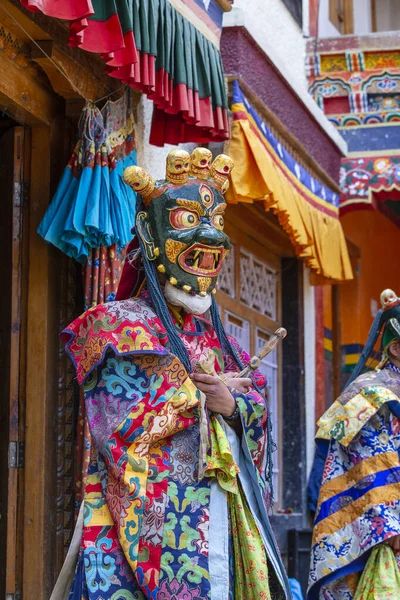 Lamayuru Gompa Ladakh India Junio 2015 Lamas Budistas Vestidos Con —  Fotos de Stock