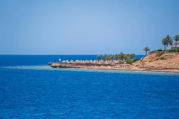 Côte Mer Rouge Belle Plage Avec Station Balnéaire Tropicale Egypte — Photo