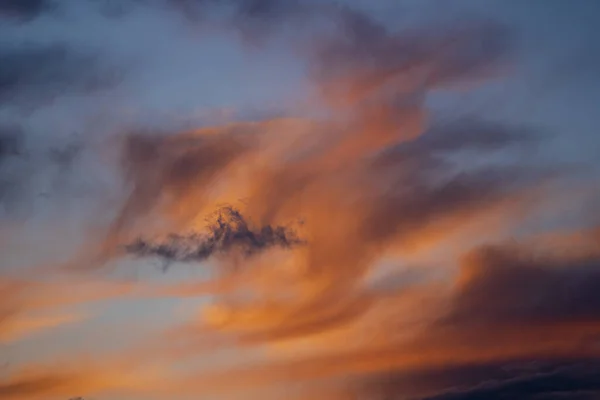 Хмари Заходу Сонця Фоні Неба Барвисте Драматичне Небо Красивою Хмарою — стокове фото