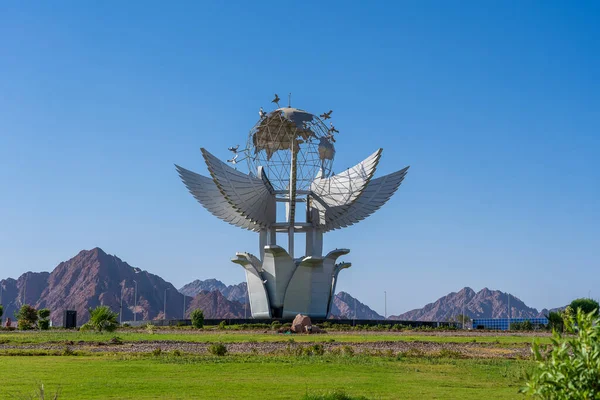 Peace Square Monument Listed Guinness Book Records Town Sharm Sheikh — Stock Photo, Image