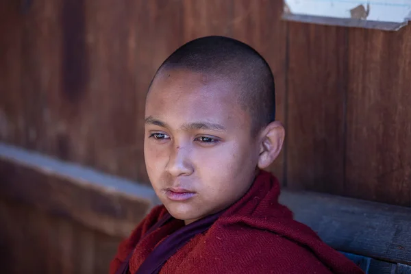 Inle See Myanmar Burma Januar 2016 Junger Mönch Buddhistischen Kloster — Stockfoto