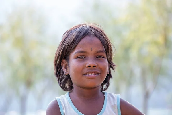 Himalayan Mountain Village Nepal Oct 2016 Poor Nepalese Girl Street — Stock Photo, Image