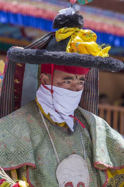 Ladakh Norte India Junio 2015 Hombre Tibetano Vestido Con Una — Foto de Stock