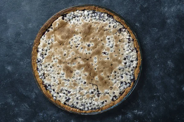 Pastel Arándanos Orgánico Casero Postre Listo Para Comer Cerca Tarta —  Fotos de Stock