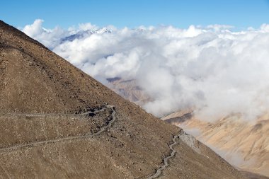 Himalaya peyzaj Himalayalar manali leh yolu boyunca. Himachal pradesh, Hindistan