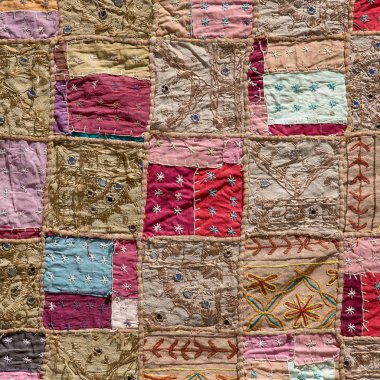 Asya patchwork halıya Leh, Ladakh, Hindistan