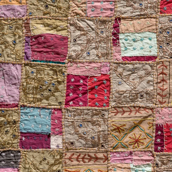 Asian patchwork carpet in Leh, Ladakh, India — Stock Photo, Image