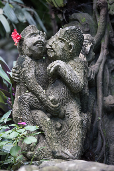 Erotic sculpture in Bali, Indonesia