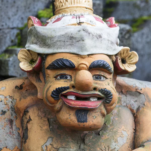 Closeup of traditional Balinese God statue in Central Bali temple — Stock Photo, Image