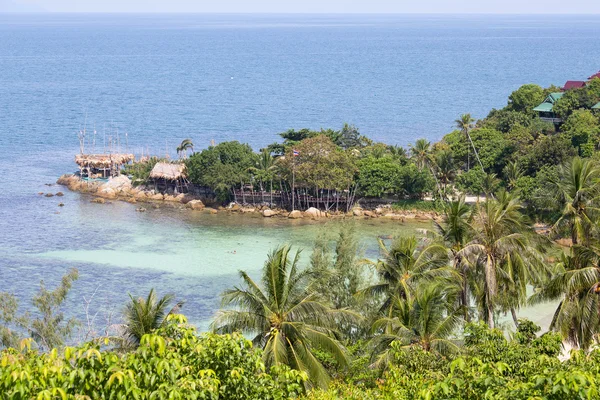 Isla tropical Koh Phangan, Tailandia. Vista superior . —  Fotos de Stock