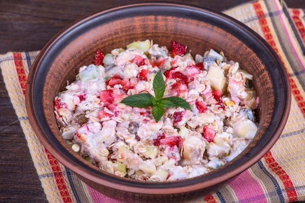 Muesli with lots of dry fruits, nuts, berries and grains — Stock Image Muesli with lots of dry fruits, nuts, berries and grains Royalty Free Stock Images