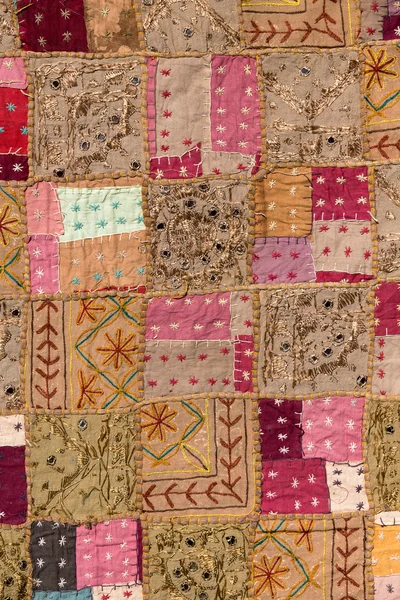 Aziatische lappendeken tapijt in Leh, Ladakh, India — Stockfoto