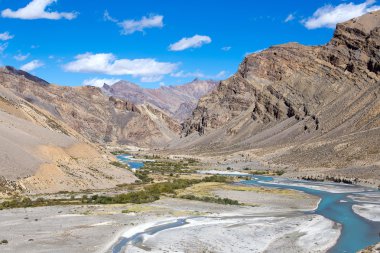 Himalaya peyzaj Himalayalar manali leh yolu boyunca. Himachal pradesh, Hindistan 