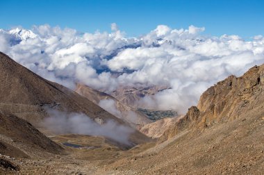 Himalaya peyzaj Himalayalar manali leh yolu boyunca. Himachal pradesh, Hindistan 