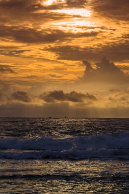 Gün batımında denize. Mirissa, Sri Lanka