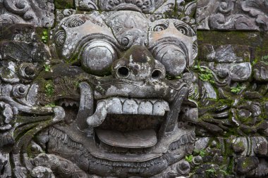 Tapınağın Ubud, Bali, Endonezya geleneksel taş heykel