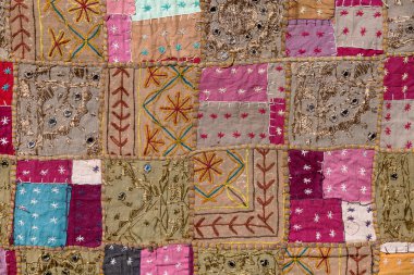 Asya patchwork halıya Leh, Ladakh, Hindistan
