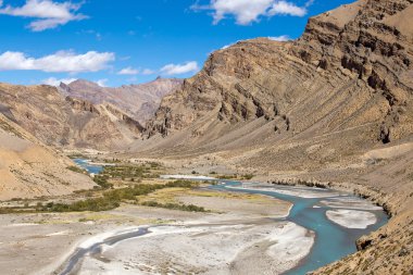 Himalaya peyzaj Himalayalar manali leh yolu boyunca. Himachal pradesh, Hindistan 