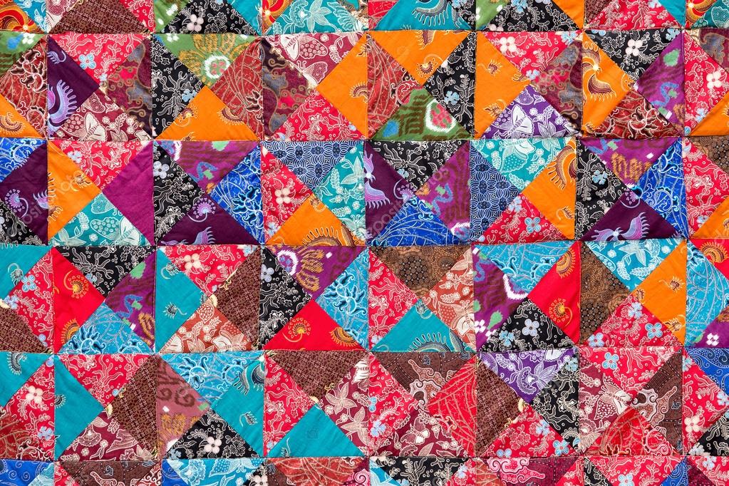 Colorful crazy quilt for sale, Island Bali, Ubud, Indonesia — Stock Photo © OlegDoroshenko 71370757