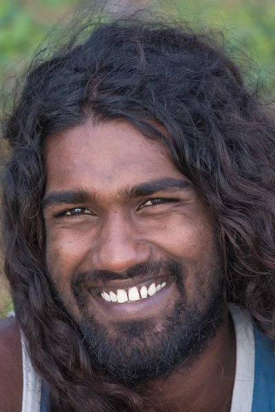 Portrait of young local man smiling for camera.Mirissa, Sri Lanka — Stock Photo, Image