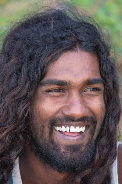 Portrait of young local man smiling for camera.Mirissa, Sri Lanka — Stock Photo, Image