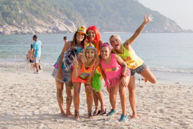 Dolunay parti Koh Samui Adası. Tayland