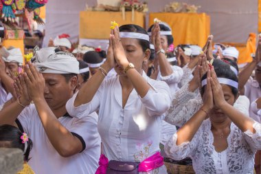 Indonesian people celebrate Balinese New Year  clipart