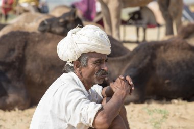 Hint göçebe yıllık Pushkar deve Mela katıldı