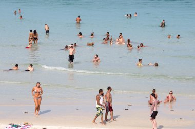 Haad Rin beach adası Koh Phangan, Tayland dolunay partiden önce