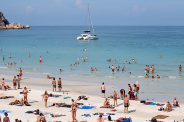 Haad Rin beach adası Koh Phangan, Tayland dolunay partiden önce