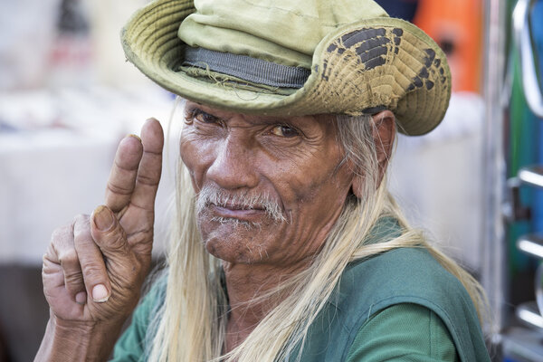 Old local man in Bangkok, Thailand