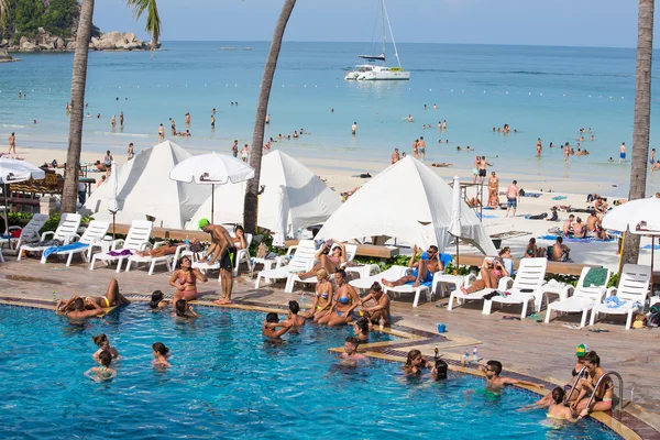 Haad Rin beach adası Koh Phangan, Tayland dolunay partiden önce — Stok fotoğraf