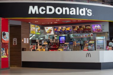 Siam Paragon Mall Bangkok Mcdonald's restoranda açık bakış. Tayland