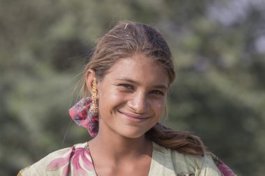 Dilenci Hintli kız Pushkar, Hindistan