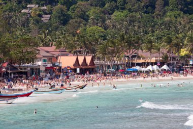 Yeni yıl kutlamaları önce Haad Rin plaj. Adası Koh Samui, Tayland