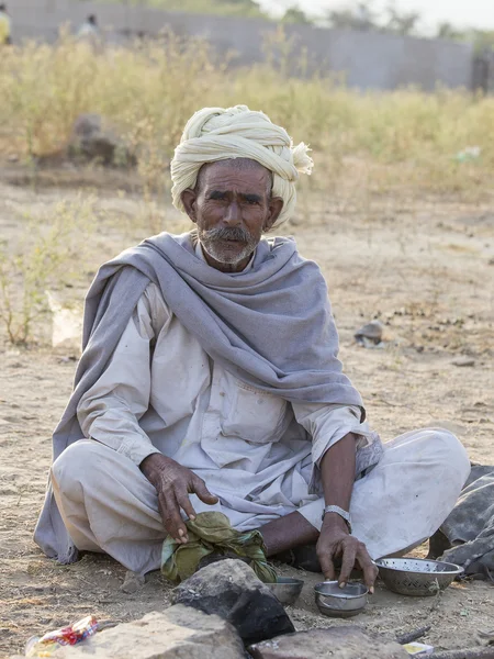 Ritratto uomo indiano. Pushkar, India — Foto Stock