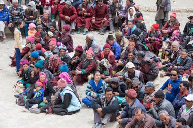 Tibetli Budist Lamayuru, Ladakh, Hindistan manastır yaşlı insanlarda