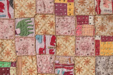 Asya patchwork halıya Leh, Ladakh, Hindistan