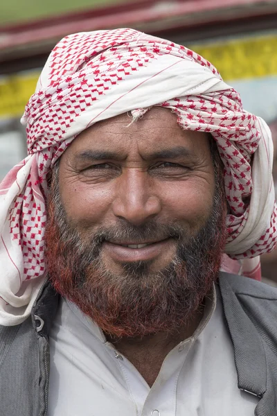 Portrait Indian man. Srinagar, Kashmir, India. Close up — Zdjęcie stockowe