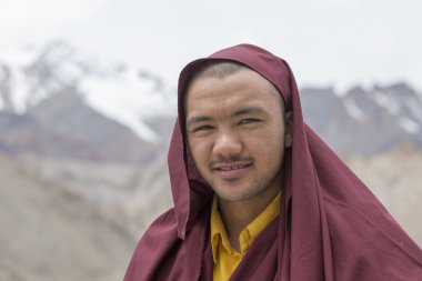 Tibetan Buddhist monk in the monastery of Lamayuru, Ladakh, India