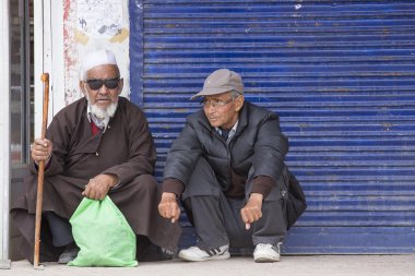 Indian old man on the street in Leh, Ladakh. India