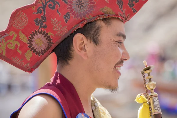 Lamas budistas tibetanos en el monasterio de Hemis, Ladakh, India — Foto de Stock