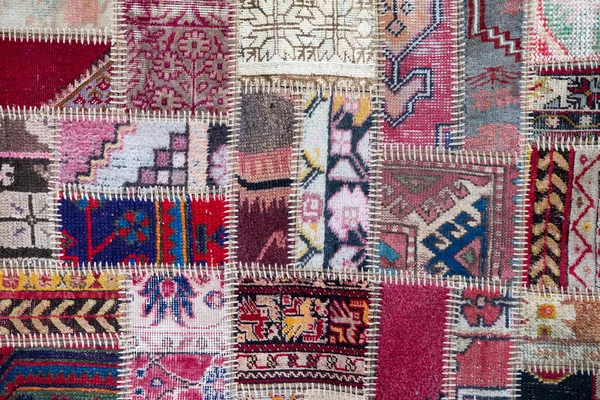 Asian patchwork carpet in Istanbul, Turkey — Stock Photo, Image