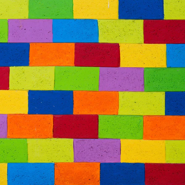 Vícebarevná malované cihlové zdi textury — Stock fotografie