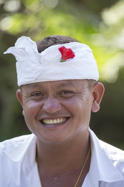 Bali Adası portre adam. Endonezya