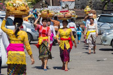 Indonesian people celebrate Balinese New Year and the arrival of spring. Ubud, Bali, Indonesia