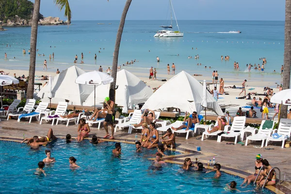 Haad Rin beach before the Full Moon party in island Koh Phangan, Thailand — Stock Photo, Image