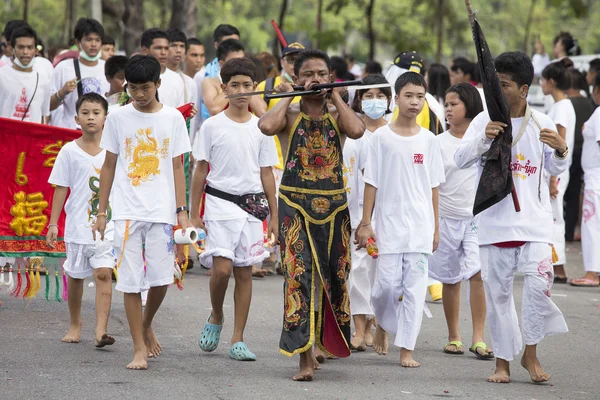 Chinees vegetarisch Festival in Phuket Town. Thailand — Stockfoto