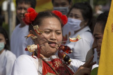 Bir Phuket Town Çin vejetaryen Festivali. Tayland